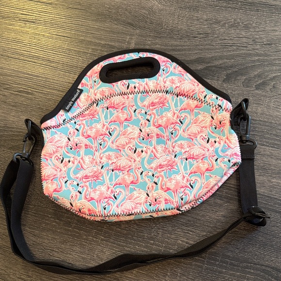 Simply Southern Pink Flamingo Lunch Tote/cooler- like new - Picture 1 of 5